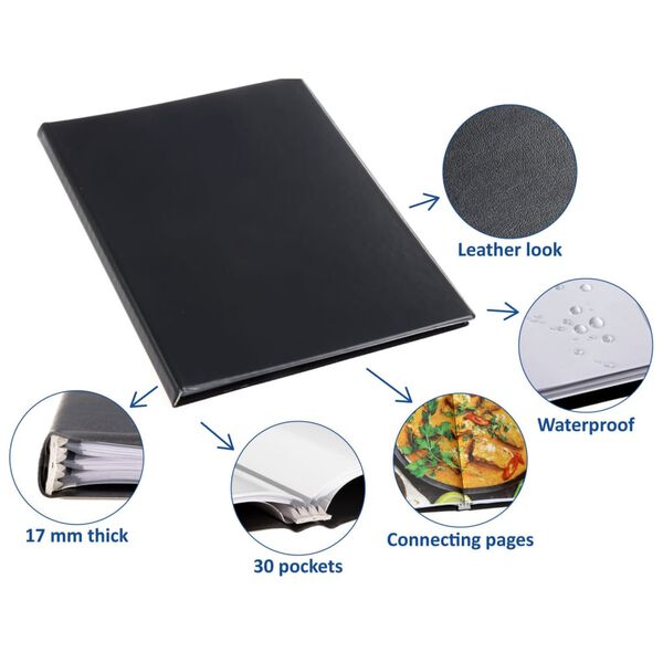 rillstab Display Book A4 20 Pockets with Frontview Black