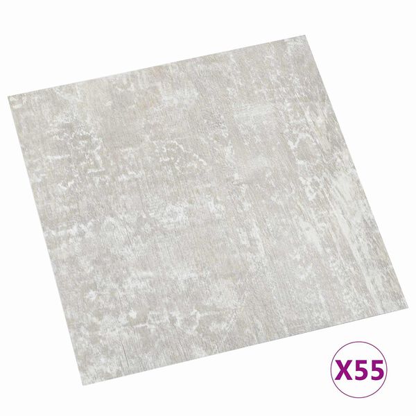 vidaXL Flooring Planks 55 pcs Light Grey 5.11 m&sup2; PVC