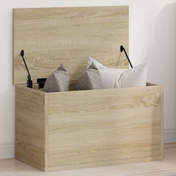 vidaXL Storage Box Sonoma Oak 60x35x35 cm Engineered Wood