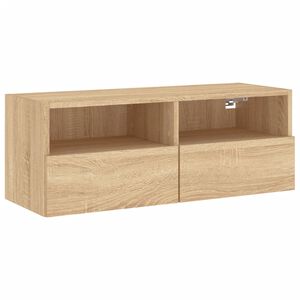 vidaXL TV Wall Cabinet Sonoma Oak 80x30x30 cm Engineered Wood