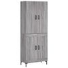 vidaXL Highboard Grey Sonoma 69.5x34x180 cm Engineered Wood
