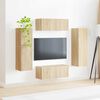 vidaXL TV Cabinet Set Wall-mounted 4 pcs Sonoma Oak Engineered Wood