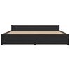 vidaXL Bed Frame without Mattress Black Solid Wood 180x200 cm Super King