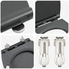 vidaXL Toilet Seat Anthracite 47 x 37.5 x 3.8 cm Duroplast