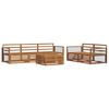 vidaXL Outdoor Sofa Set 6 pcs Natural Solid Acacia Wood