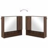 vidaXL Bathroom Furniture Set 3 pcs Brown oak Engineered wood