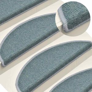 vidaXL Stair mats 15 pcs 56 x 17 x 3 cm Non-Slip Sea Blue
