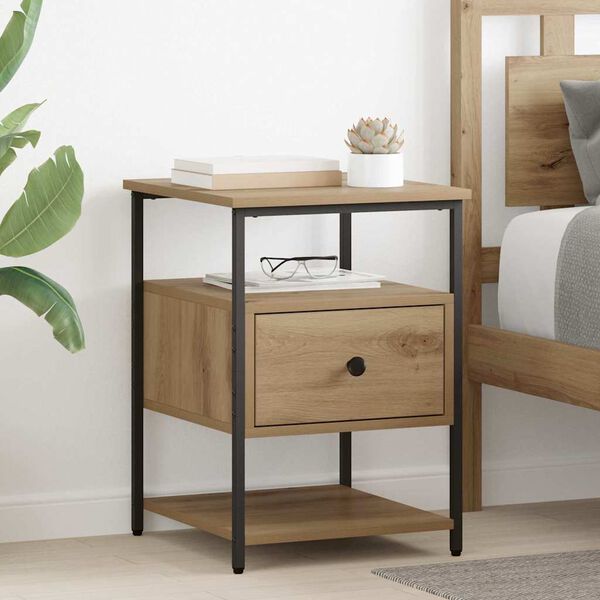 vidaXL Bedside Cabinet Artisan Oak 40 x 42 x 56 cm Engineered Wood