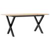 vidaXL Coffee Table X-Frame 90x40x45 cm Solid Wood Pine and Steel
