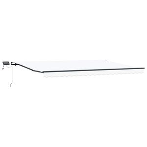 vidaXL Retractable Awning White 500 x 300 cm Fabric and Aluminium