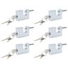 vidaXL Padlock 6 pcs Silver Steel