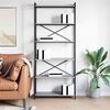 vidaXL Bookshelf Grey sonoma 80 x 30 x 190 cm Engineered Wood