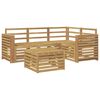 vidaXL Outdoor Sofa Set 5 pcs White Solid Acacia Wood