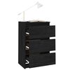 vidaXL Bedside Cabinets 2 pcs Black 40x29.5x64 cm Solid Pine Wood
