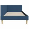 vidaXL Corner Bed Frame with Headboard Blue 100 cm x 200 cm Velvet