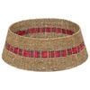 vidaXL Christmas Tree Collar Round Natural Dia. 60 x 22 cm Seagrass