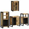 vidaXL Bathroom Furniture Set with Door 4 pcs Brown Solid Mango Wood
