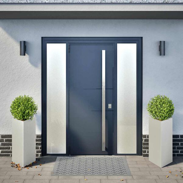 vidaXL Garden Planters 2 pcs Triangular 40x40x75 cm Stainless Steel