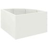 vidaXL Corner Planter White 60 x 60 x 35 cm Steel