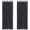 vidaXL Blackout Curtains 2 pcs Dark Grey 140 x 245 cm Velvet