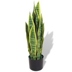 vidaXL Fake Plant | Green | Plastic and iron wire, Real wood | 65 cm tall