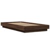 vidaXL Bed Frame without Mattress Brown Oak 90x200 cm