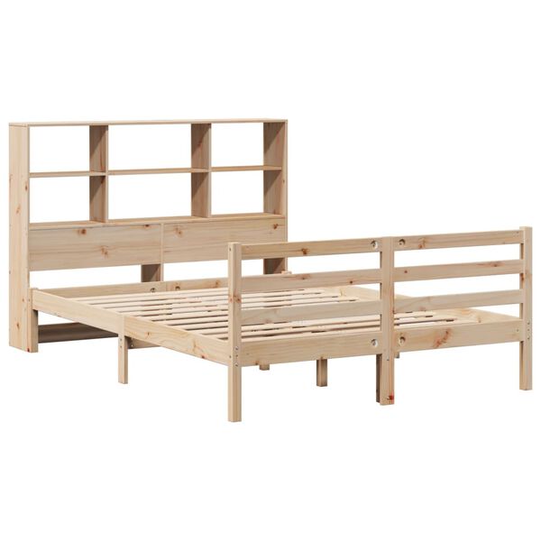 vidaXL Bookcase Bed without Mattress 120x200 cm Solid Wood Pine