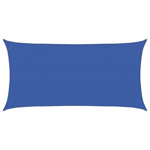 vidaXL Sunshade Sail 2 x 6 m HDPE Rectangular Blue