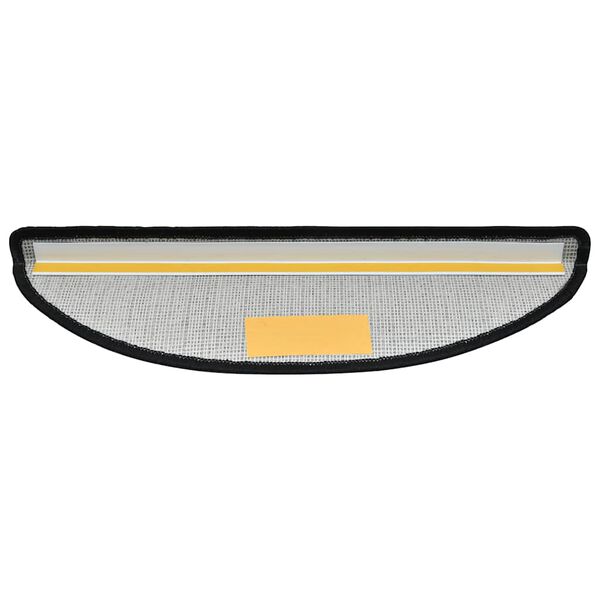 vidaXL Stair Mats 20 pcs 65x24x4 cm Dark Grey Half Round Large