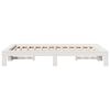 vidaXL Bed Frame without Mattress White 120x190 cm Small Double Solid Wood Pine