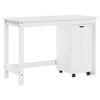 vidaXL Desk Cabinet Set 2 pcs White Solid Pine Wood