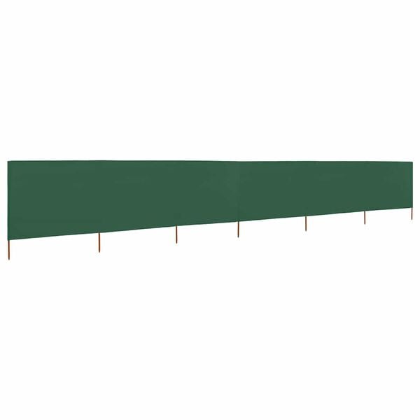 vidaXL 6-panel Wind Screen Fabric 800x80 cm Green