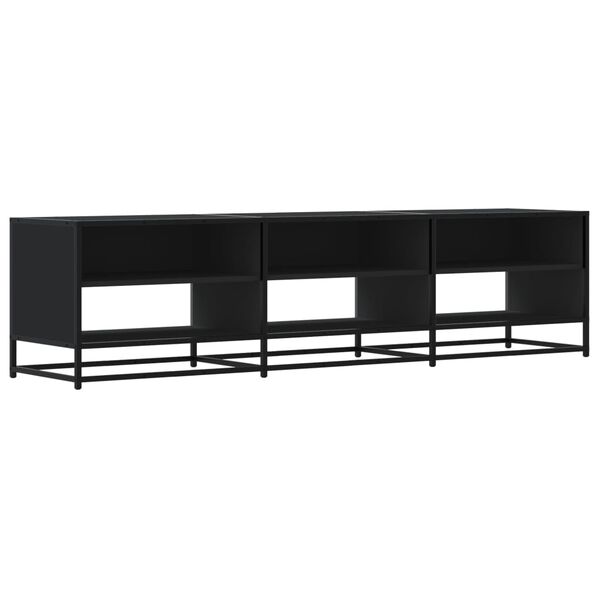 vidaXL TV Cabinet Black 180x40x46 cm Engineered Wood