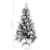 vidaXL Christmas Tree with Flocked Snow&Cones 225 cm PVC&PE