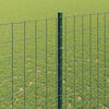 vidaXL Fence with Post Green 1.5 x 10 m Steel and PVC