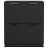 vidaXL Sideboards 2 pcs Black 60x30x70 cm Engineered Wood