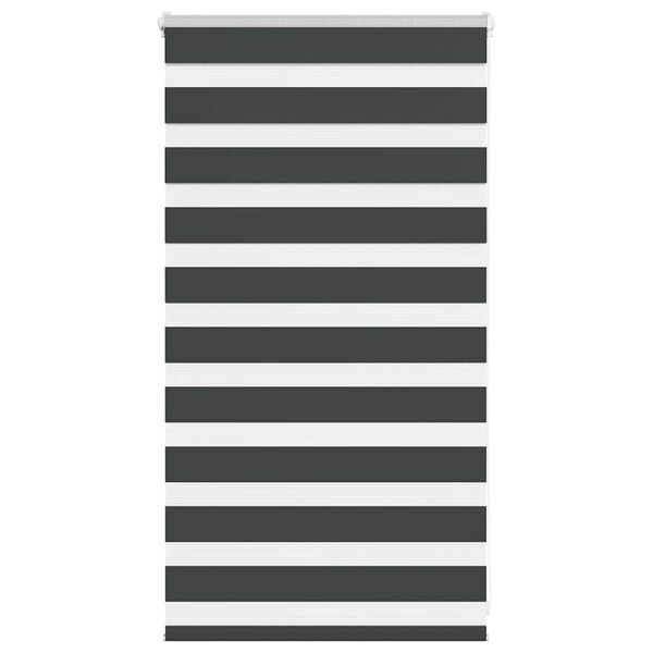 vidaXL Zebra Blind Black 80x100 cm Fabric Width 75.9 cm Polyester