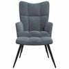 vidaXL Relaxing chair with Footstool 2 pcs Dark Grey Velvet