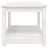 vidaXL Garden Table White 82.5x50.5x45 cm Solid Wood Pine