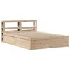 vidaXL Bed Frame with Headboard 140x200 cm Solid Wood Pine