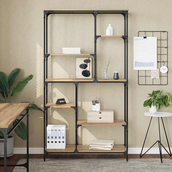 vidaXL Bookshelf Artisan Oak 99 x 35.5 x 176 cm Engineered Wood