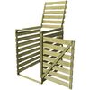 vidaXL Single Wheelie Bin Shed 240 L Impregnated Wood