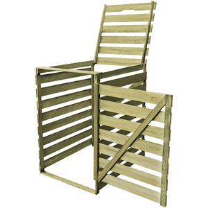 vidaXL Single Wheelie Bin Shed 240 L Impregnated Wood