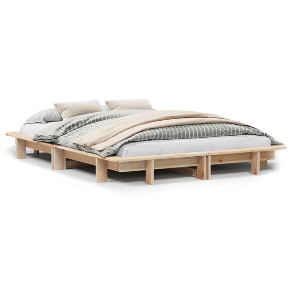 vidaXL Bed Frame without Mattress 140x200 cm Solid Wood Pine