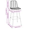 vidaXL Bar Chair 2 pcs Black 44.5 x 53 x 111 cm Rattan and Iron