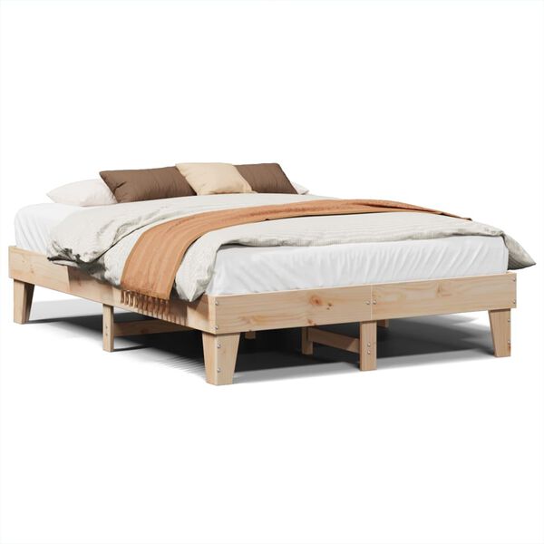 vidaXL Bed Frame without Mattress 140x200 cm Solid Wood Pine