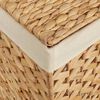 vidaXL Laundry Basket with 3 Sections 75x42.5x52 cm Water Hyacinth
