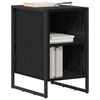 vidaXL Bedside Table Black Oak 39.5 x 30 x 50 cm Engineered Wood