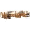 vidaXL Outdoor Sofa Set 8 pcs Natural Solid Acacia Wood