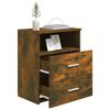 vidaXL Bed Cabinet Smoked Oak 50x32x60 cm